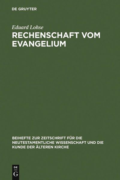 Produktbild: Rechenschaft vom Evangelium