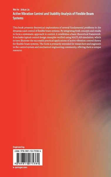 Produktbild: Active Vibration Control and Stability Analysis of Flexible Beam Systems