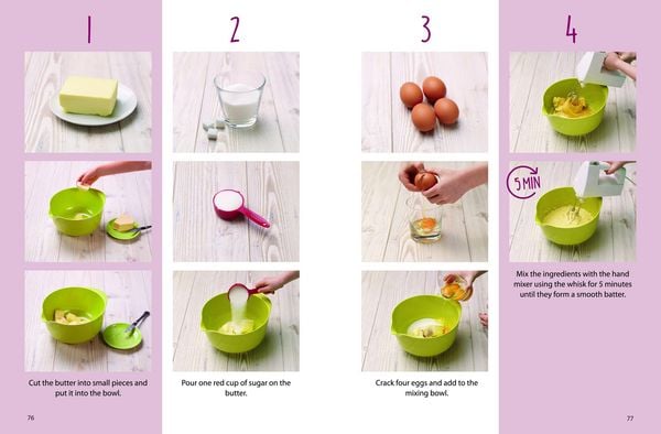 Produktbild: Kids Easy Cup Cookbook: Baking with Kids (Part 1), Baking box set incl. 5 colorful measuring cups