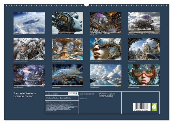 Produktbild: Fantasie Welten - Science Fiction (hochwertiger Premium Wandkalender 2026 DIN A2 quer), Kunstdruck in Hochglanz