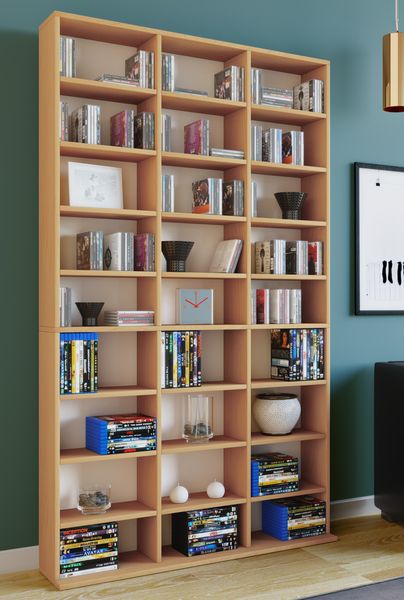 Produktbild: Holz CD DVD Standregal B&uuml;cherregal Regal Megosa XL