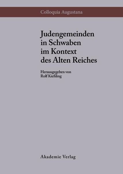 Produktbild: Judengemeinden in Schwaben im Kontext des Alten Reiches