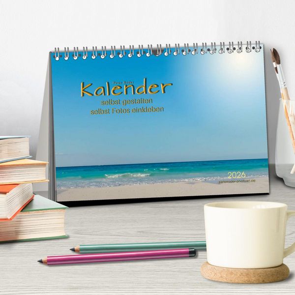 Produktbild: Kalender - selbst gestalten, Fotos selbst einkleben (Tischkalender 2026 DIN A5 quer), CALVENDO Monatskalender