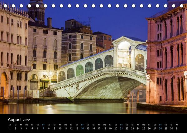 Produktbild: Venedig bei Nacht 2022 (Tischkalender 2022 DIN A5 quer)