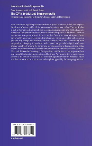 Produktbild: The COVID-19 Crisis and Entrepreneurship