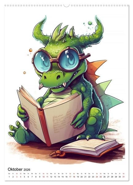 Produktbild: Drachen Kinder (Wandkalender 2026 DIN A2 hoch), CALVENDO Monatskalender