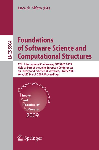 Produktbild: Foundations of Software Science and Computational Structures