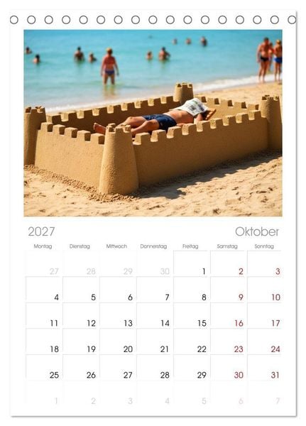 Produktbild: Tischplaner 2027 - Ideen in den Sand gesetzt (A5 Tischkalender zum Aufstellen) CALVENDO
