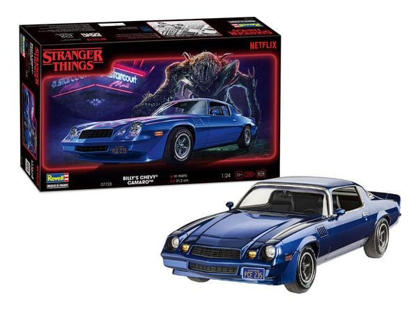 Produktbild: Revell 07728 Stranger Things Billy's Chevy Camaro Z/28 Automodell Bausatz 1:24