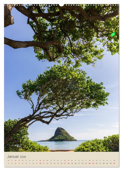 Produktbild: O'ahu - Hawaii, Bilder aus dem S&uuml;dseeparadies (hochwertiger Premium Wandkalender 2026 DIN A2 hoch), Kunstdruck in Hochglanz