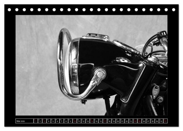 Produktbild: BMW R69S in schwarzweiss (Tischkalender 2026 DIN A5 quer), CALVENDO Monatskalender