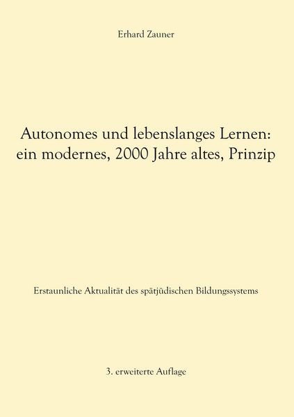 Produktbild: Autonomes und lebenslanges Lernen: ein modernes, 2000 Jahre altes, Prinzip