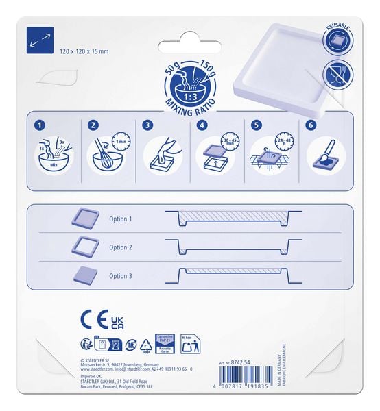Produktbild: STAEDTLER Gie&szlig;form FIMO Gie&szlig;form Schale viereck, 1 St&uuml;ck