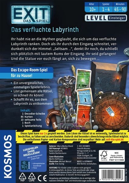 Produktbild: KOSMOS - EXIT® - Das Spiel - Das verfluchte Labyrinth