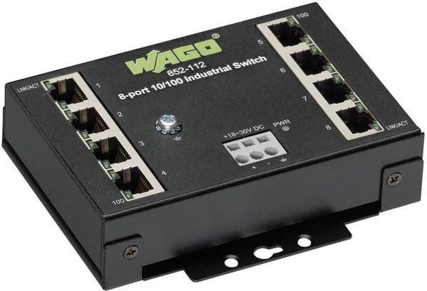 WAGO Industrieswitch unmanaged 8-PORT 100BASE-TX INDUSTR.ECO SWITCH Anzahl Ethernet Ports