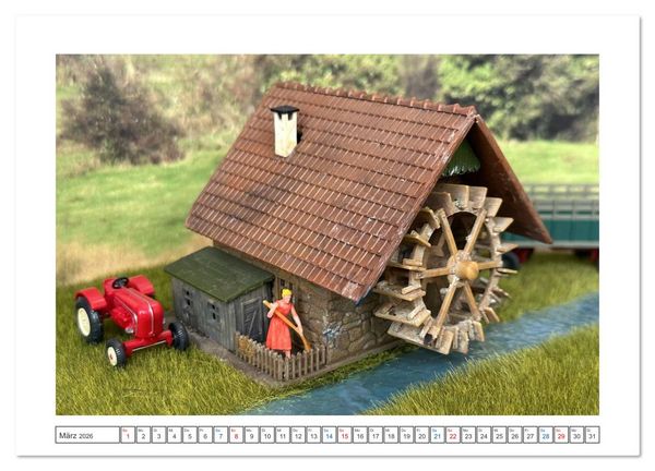Produktbild: Architektur in Miniatur (hochwertiger Premium Wandkalender 2026 DIN A2 quer), Kunstdruck in Hochglanz
