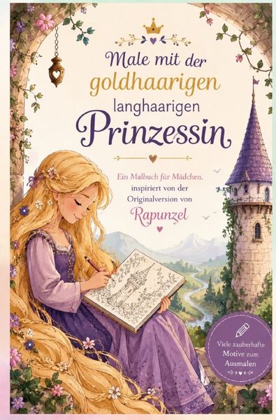 Produktbild: Male mit der goldhaarigen langhaarigen Prinzessin