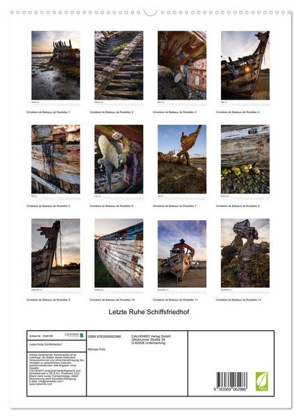 Produktbild: Letzte Ruhe Schiffsfriedhof (hochwertiger Premium Wandkalender 2027 DIN A2 hoch), Kunstdruck in Hochglanz