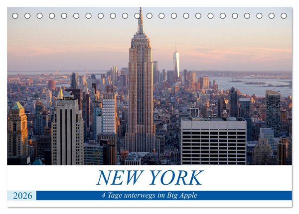 Produktbild: New York - 4 Tage unterwegs im Big Apple (Tischkalender 2026 DIN A5 quer), CALVENDO Monatskalender
