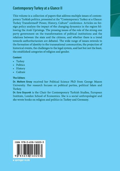 Produktbild: Contemporary Turkey at a Glance II
