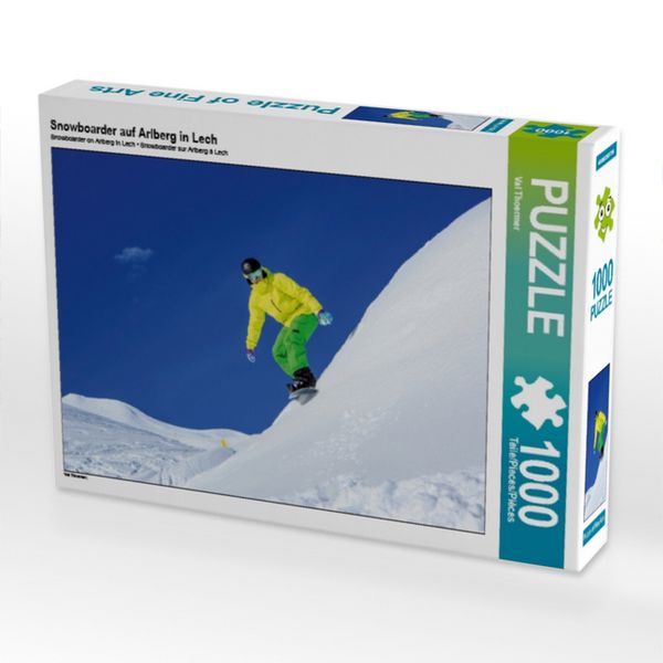 Produktbild: CALVENDO Puzzle Snowboarder auf Arlberg in Lech 1000 Teile Puzzle quer | 1000 Teile Lege-Gr&ouml;&szlig;e 64 &times; 48 cm Foto-Puzzle f&uuml;r gl&uuml;ckliche Stunden