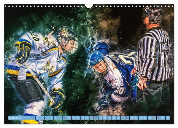 Produktbild: Eishockey - extrem cool (Wandkalender 2026 DIN A3 quer), CALVENDO Monatskalender
