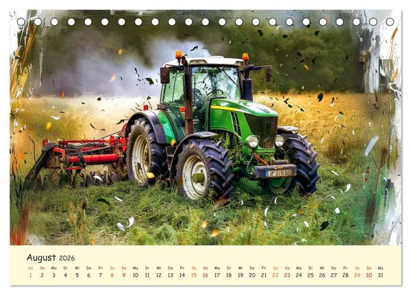 Produktbild: Traktoren - tolle Momente (Tischkalender 2026 DIN A5 quer), CALVENDO Monatskalender