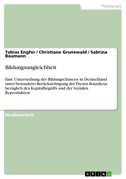 Produktbild: Bildungsungleichheit