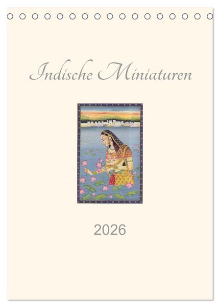 Indische Miniaturen (Tischkalender 2026 DIN A5 hoch), CALVENDO Monatskalender