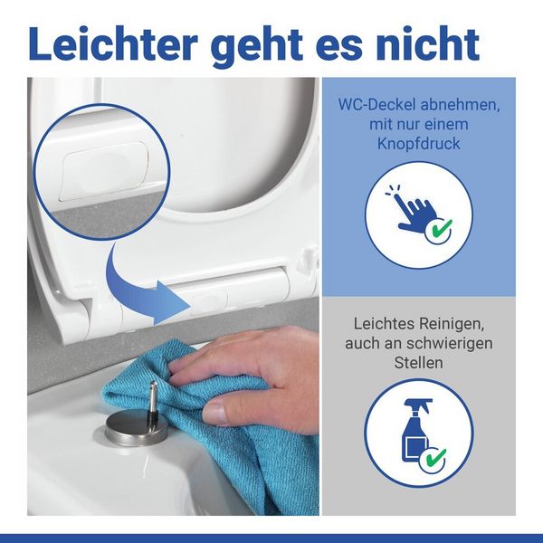 Produktbild: WC Sitz Mod. Rieti Wei&szlig;, stabiler Toilettensitz mit Absenkautomatik
