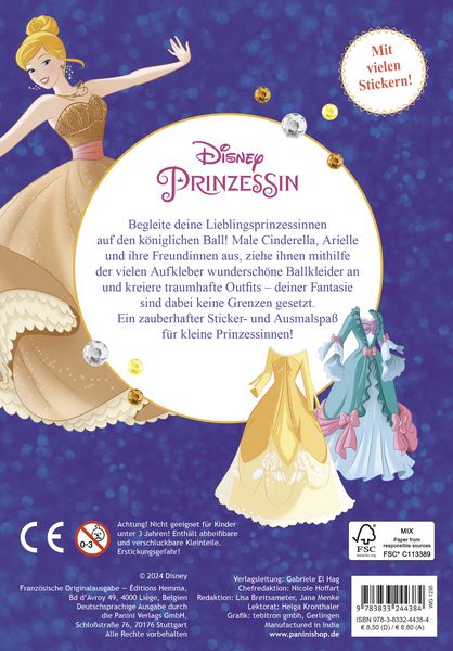 Produktbild: Disney Prinzessin: Mein liebster Styling-Spa&szlig;: Stickern, Malen, Stylen