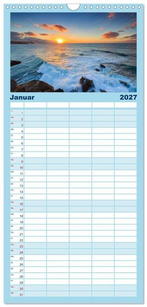 Produktbild: Familienplaner 2027 - Fuerteventura mit 5 Spalten (Wandkalender, 21 x 45 cm) CALVENDO