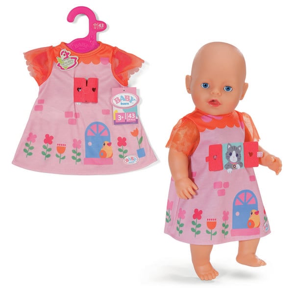 Zapf Creation BABY born Puppenkleidung Kleid Haus rosa 43cm