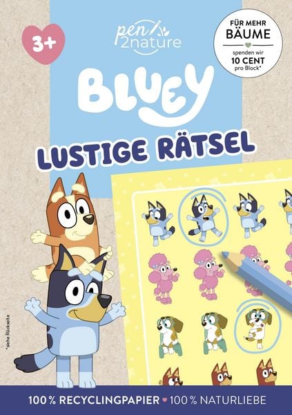 Bluey - Lustige Rätsel, Taschenbuch von Pen2nature, Pen2nature, 9783987641633