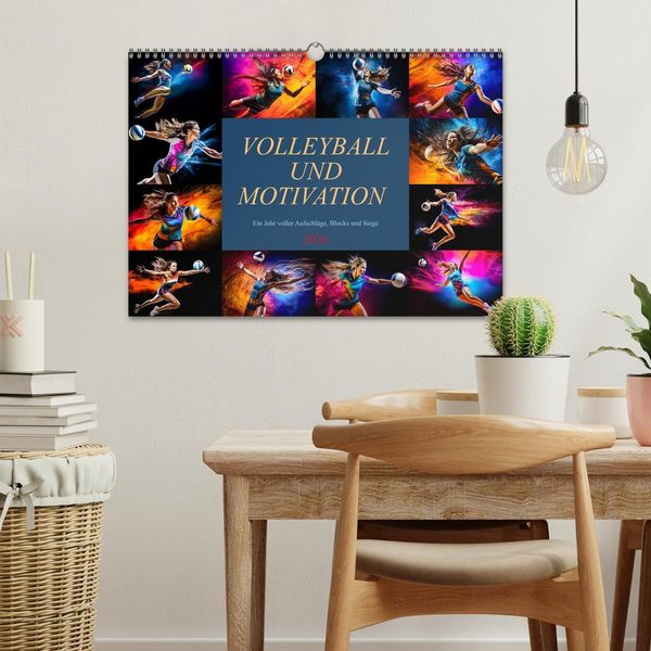 Produktbild: Volleyball und Motivation (Wandkalender 2026 DIN A3 quer), CALVENDO Monatskalender