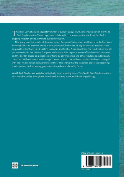 Produktbild: Trends in Corruption and Regulatory Burden in Eastern Europe and Central Asia
