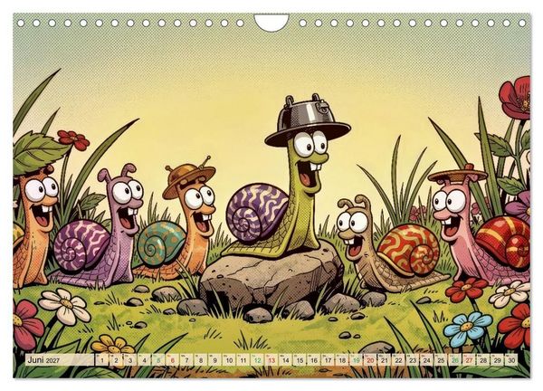 Produktbild: Lustige Weinbergschnecken - Comic (Wandkalender 2027 DIN A4 quer), CALVENDO Monatskalender