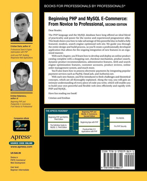 Produktbild: Beginning PHP and MySQL E-Commerce