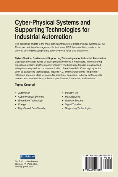 Produktbild: Cyber-Physical Systems and Supporting Technologies for Industrial Automation