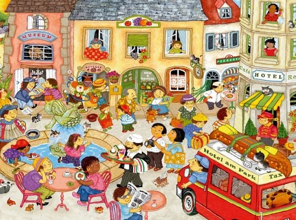 Produktbild: Dorfplatz im Sommer (Puzzle)