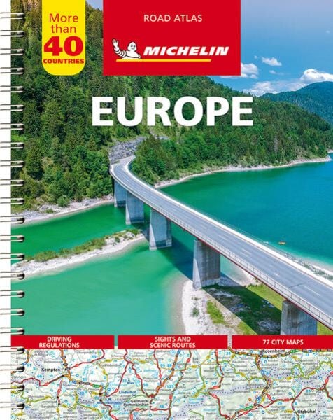 Michelin Straßenatlas Europa mit Spiralbindung