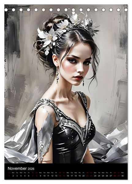 Produktbild: Dancing Elegance (Desk Calendar 2026 DIN A5 portrait), CALVENDO 12 Month DeskCalendar