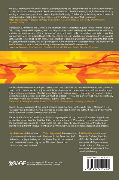 Produktbild: The SAGE Handbook of Conflict Resolution