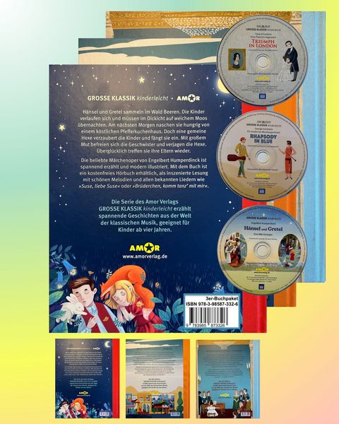 Produktbild: Abenteuerlust: Triumph in London, Rhapsody in Blue, H&auml;nsel und Gretel (3er-Buchpaket plus H&ouml;rb&uuml;cher)