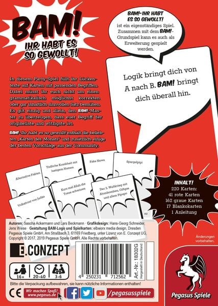 Produktbild: Pegasus - Bam! - Ihr habt es so gewollt!