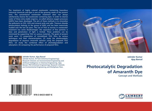 Produktbild: Photocatalytic Degradation of Amaranth Dye