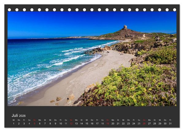 Produktbild: Sardinien - Traumstr&auml;nde am Mittelmeer (Tischkalender 2026 DIN A5 quer), CALVENDO Monatskalender