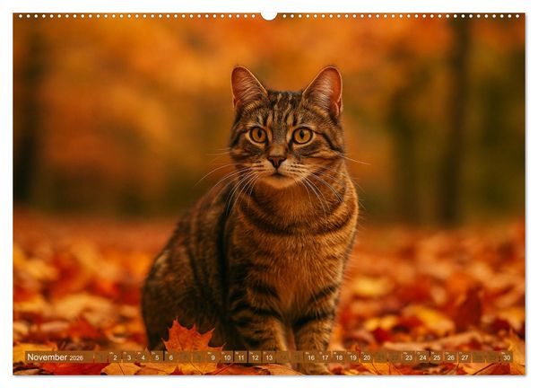 Produktbild: Katzenblicke &ndash; Eleganz und Anmut (hochwertiger Premium Wandkalender 2026 DIN A2 quer), Kunstdruck in Hochglanz