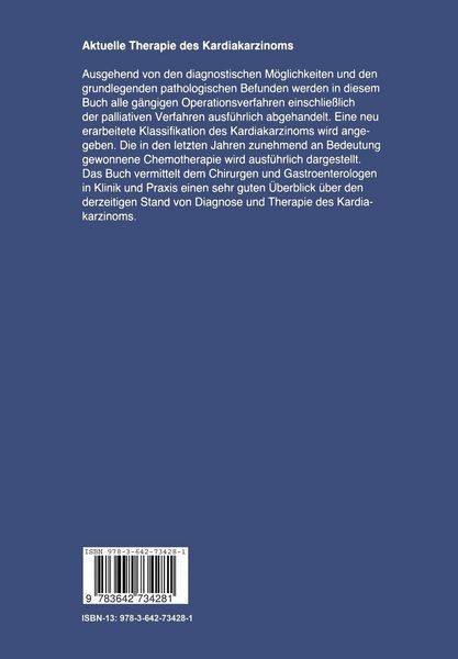 Produktbild: Aktuelle Therapie des Kardiakarzinoms
