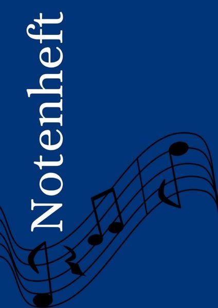 Notenheft: DIN A4 Notenlinienheft | 44 Seiten mit 12 Notenzeilen / Systeme pro Blatt | Papier 90g/m² | Musikheft mit Notenlinien -